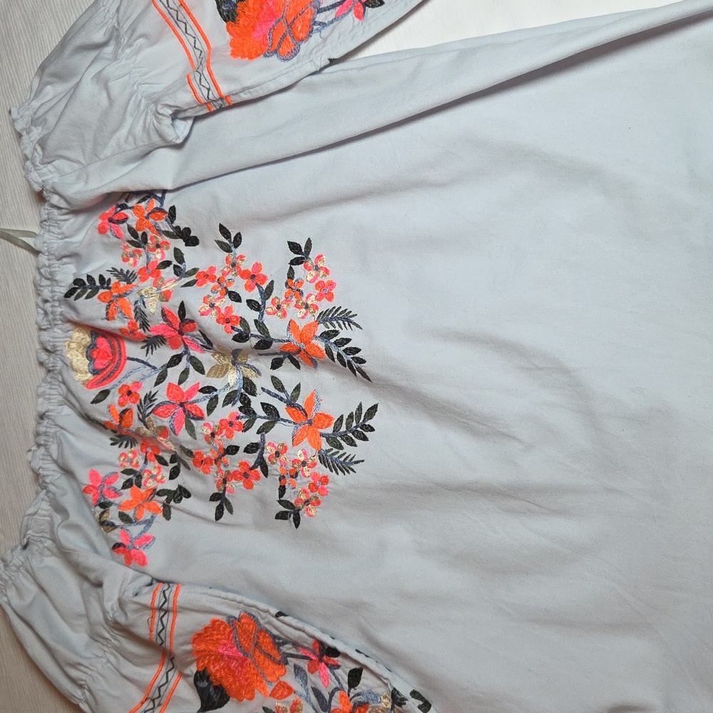 FREE PEOPLE Elegant Embroidered Floral DRESS Size S - Picture 3 of 8